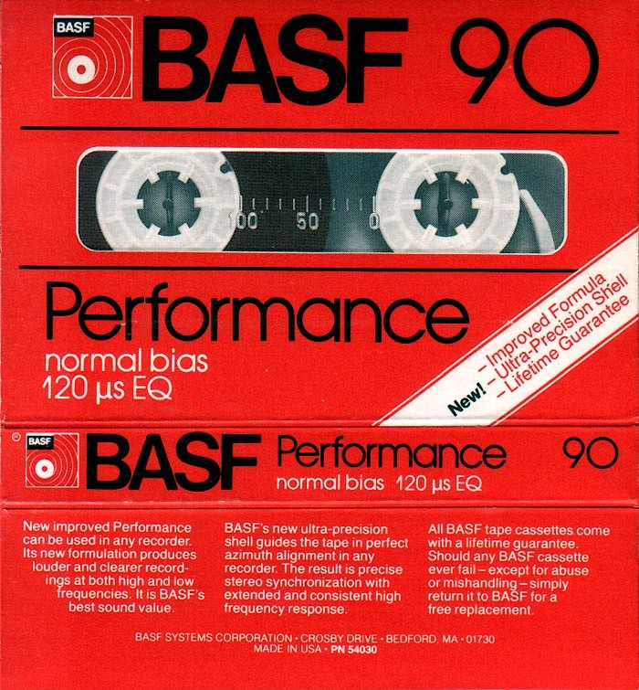 Compact Cassette: BASF  - Performance I 90