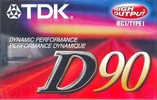 Compact Cassette TDK D 90 Type I Normal 2001 North America