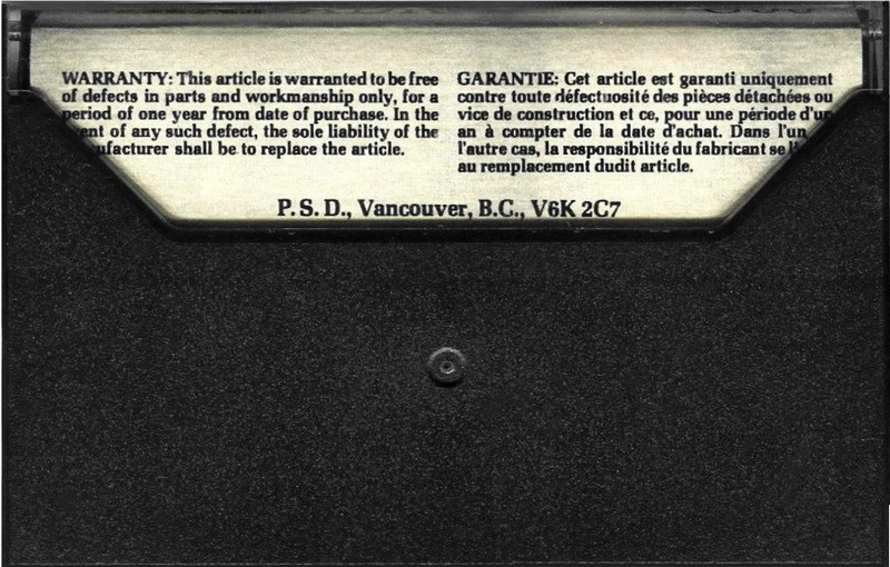 Compact Cassette Akai Canada 90 "XDR" Type I Normal 1979 Canada