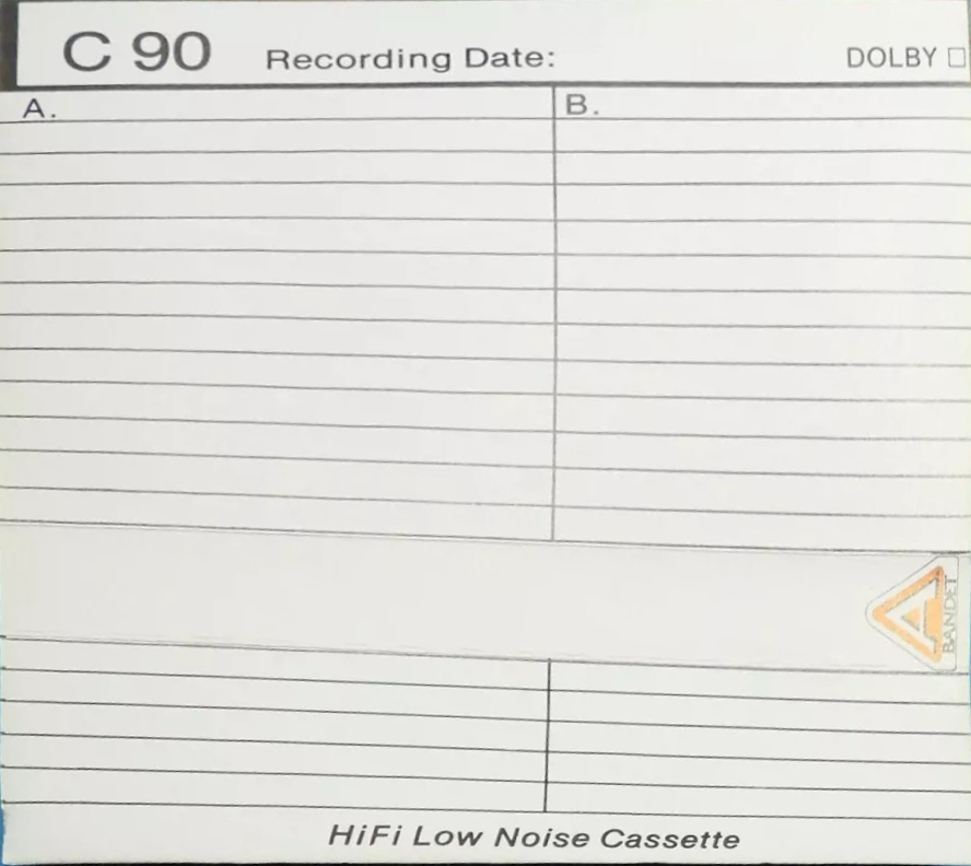 Compact Cassette A bandet 90 Type I Normal Unknown Country