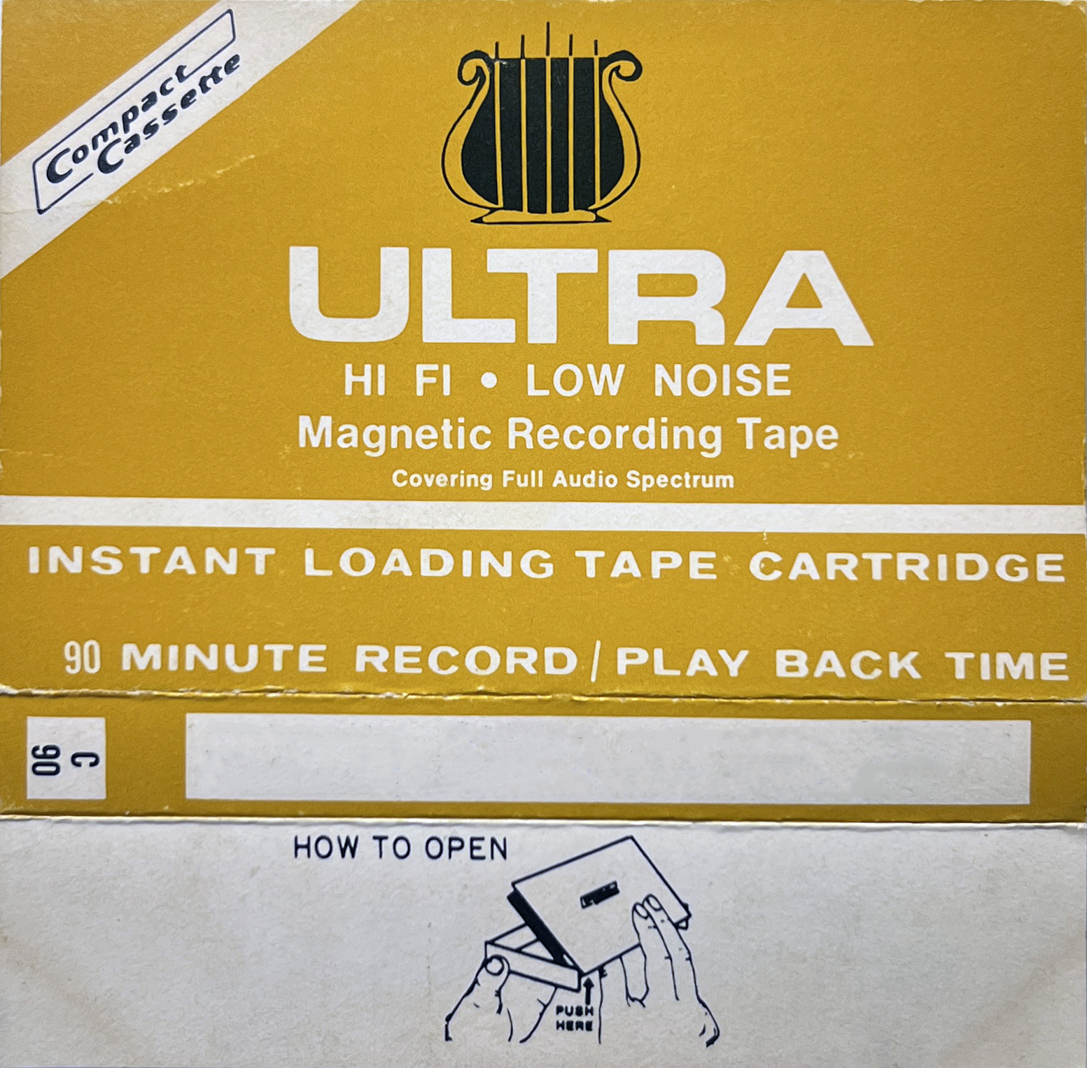 Compact Cassette Ultra 90 "black" Type I Normal 1976 USA