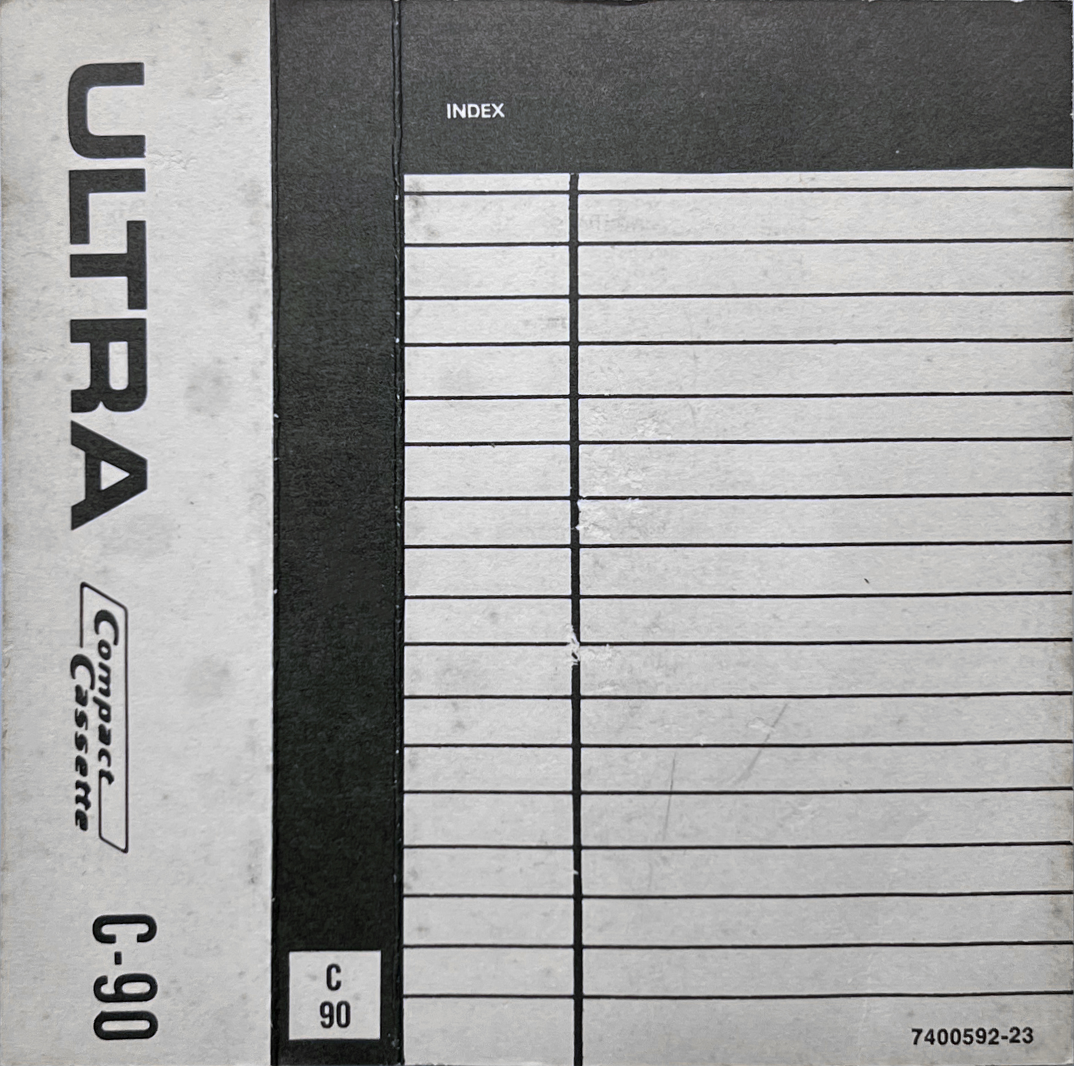 Compact Cassette Ultra 90 "black" Type I Normal 1976 USA