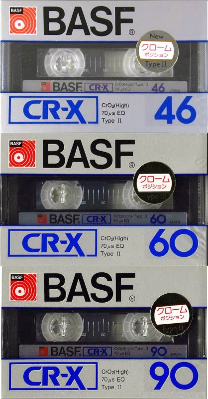 Compact Cassette BASF CR-X 90 Type II Chrome 1982 Japan