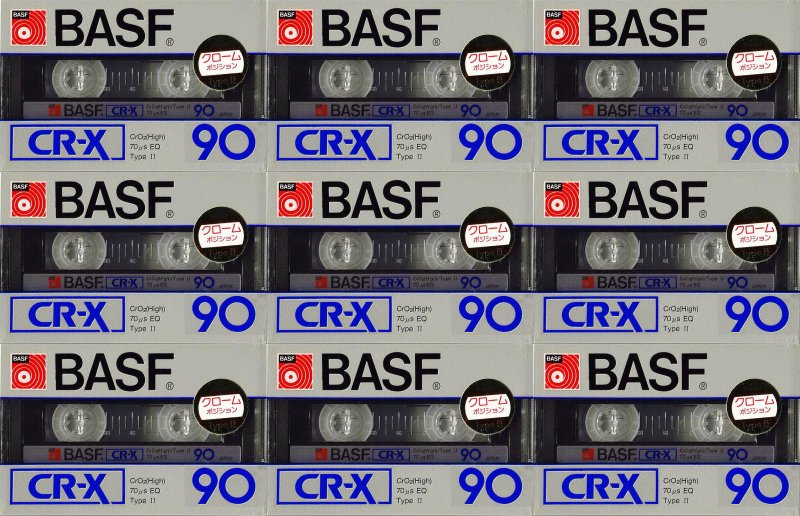 Compact Cassette BASF CR-X 90 Type II Chrome 1982 Japan