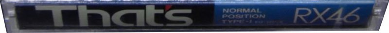 Compact Cassette Thats RX 46 Type I Normal 1984 Japan