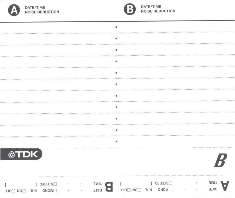 Compact Cassette: TDK  - B 90