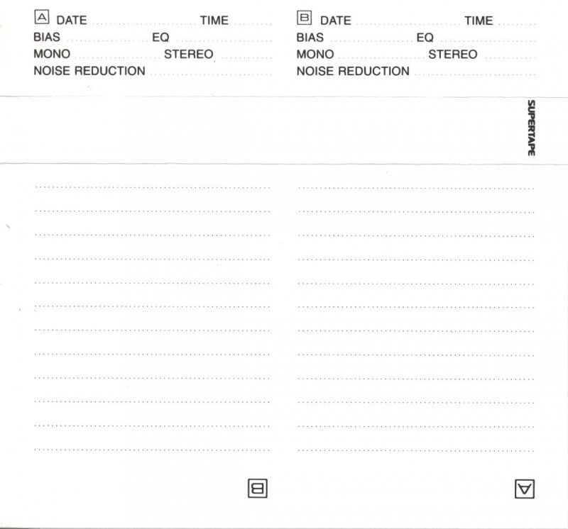 Compact Cassette SUPERTAPE LN 60 "44-602" Type I Normal 1988 USA