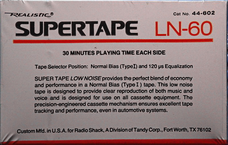 Compact Cassette: Unknown SUPERTAPE - LN 60