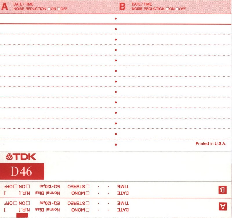 Compact Cassette: TDK  - D 46