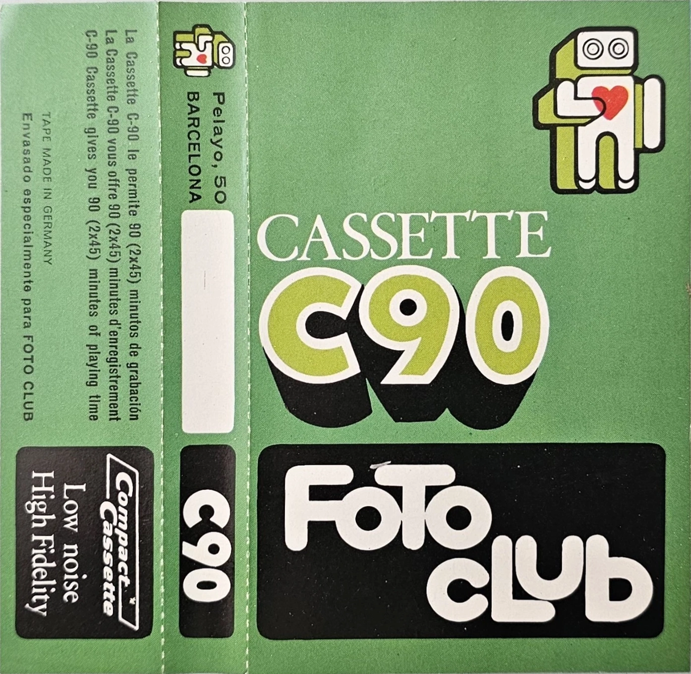 Compact Cassette Foto club 90 Type I Normal Spain