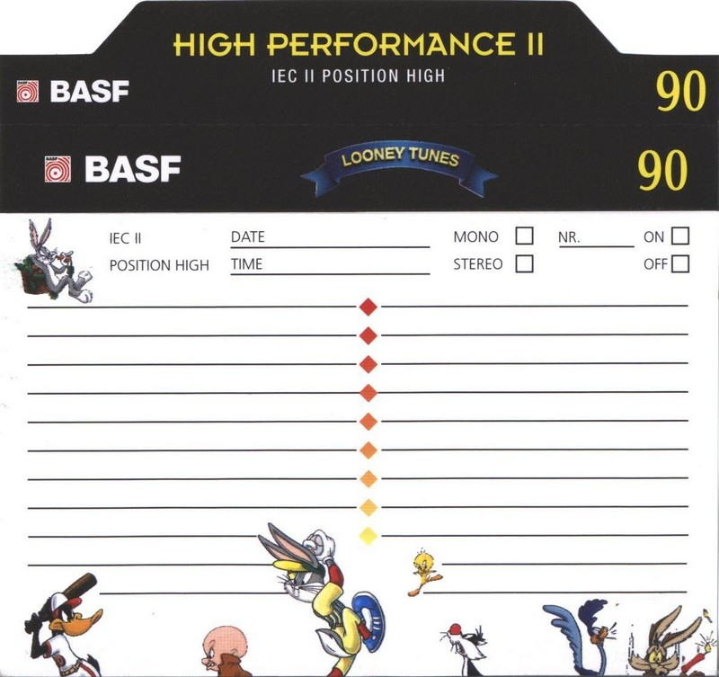 Compact Cassette BASF High Performance II 90 "Looney Tunes" Type II Chrome 1997 Europe