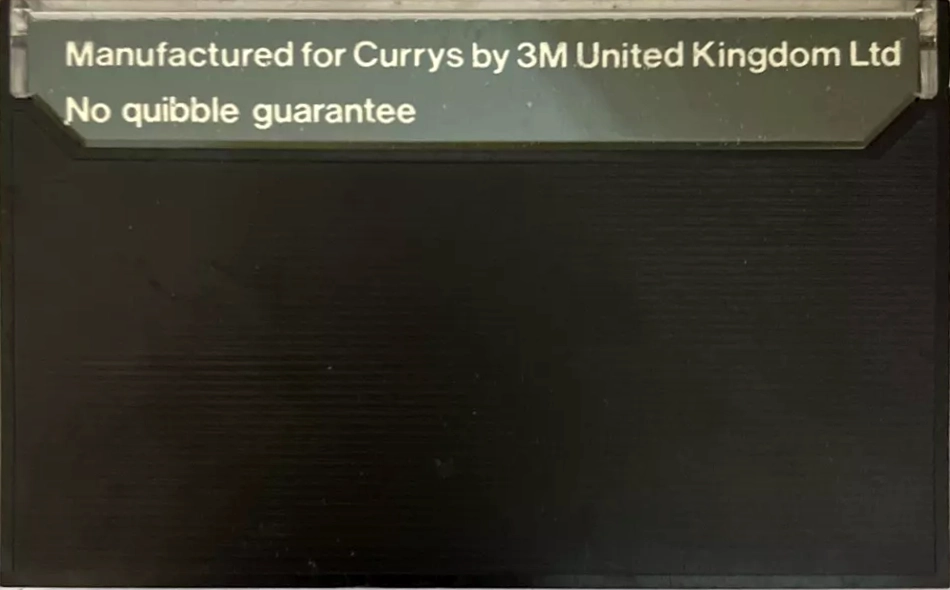 Compact Cassette Currys Professional 90 Type I Normal 1978 UK