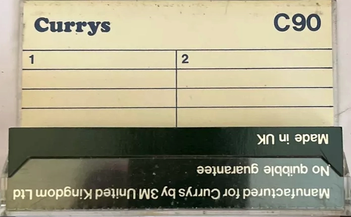 Compact Cassette Currys Professional 90 Type I Normal 1978 UK