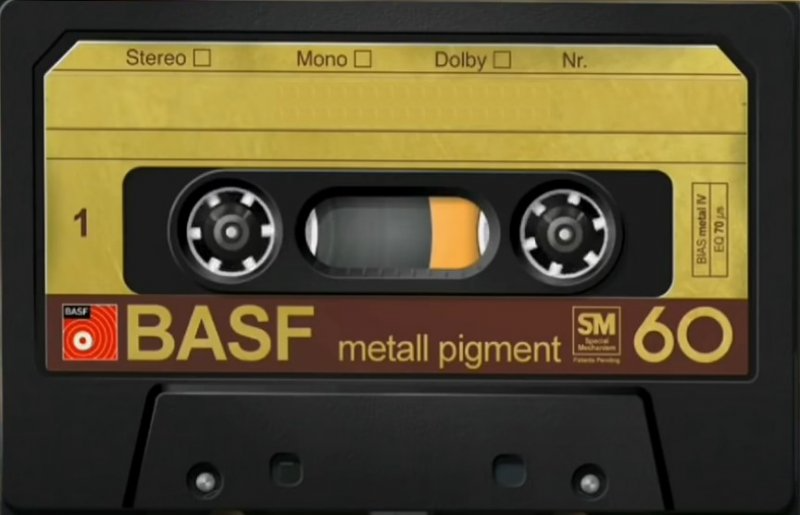 Compact Cassette BASF 60 "Metall pigment SM cassette" Type IV Metal 1977 Germany