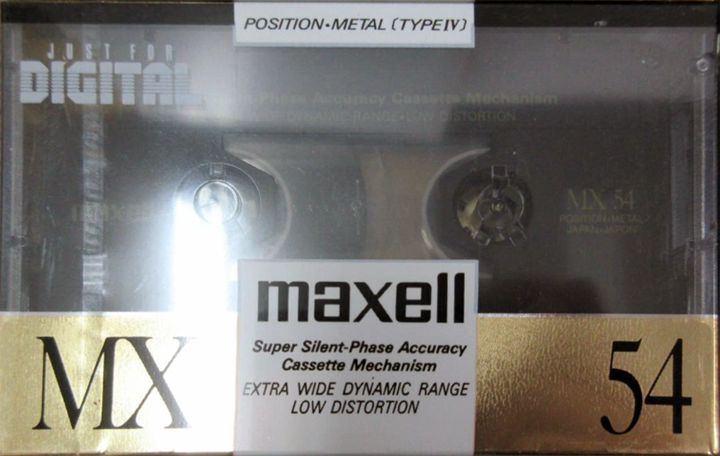 Compact Cassette Maxell MX 54 Type IV Metal 1990 Japan