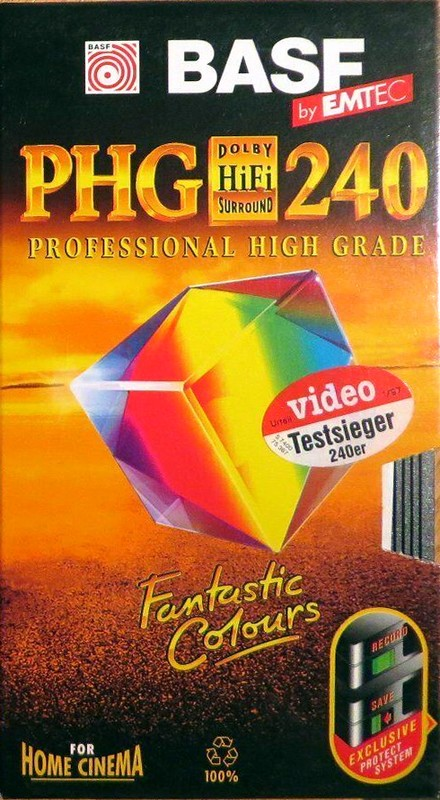 VHS, Video Home System BASF PHG 240 Type II Chrome 1998 Europe