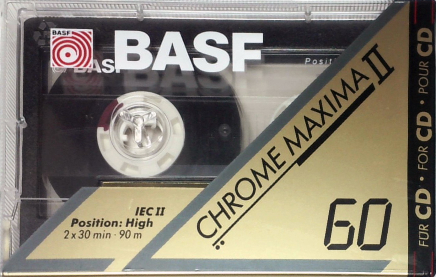 Compact Cassette BASF Chrome Maxima II 60 "with pic" Type II Chrome 1992 Europe