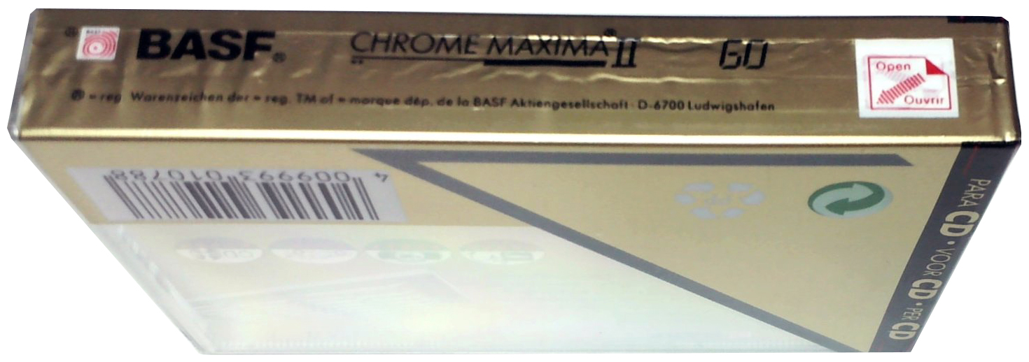 Compact Cassette BASF Chrome Maxima II 60 "with pic" Type II Chrome 1992 Europe
