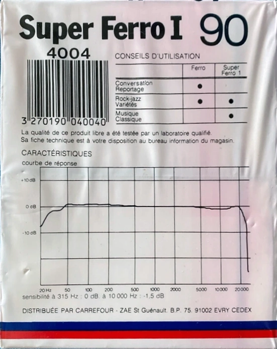 4 pack Carrefour Super Ferro I 90 "Super Ferro I" Type I Normal 1985 France