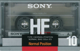 Compact Cassette Sony HF 10 Type I Normal 1988 Japan