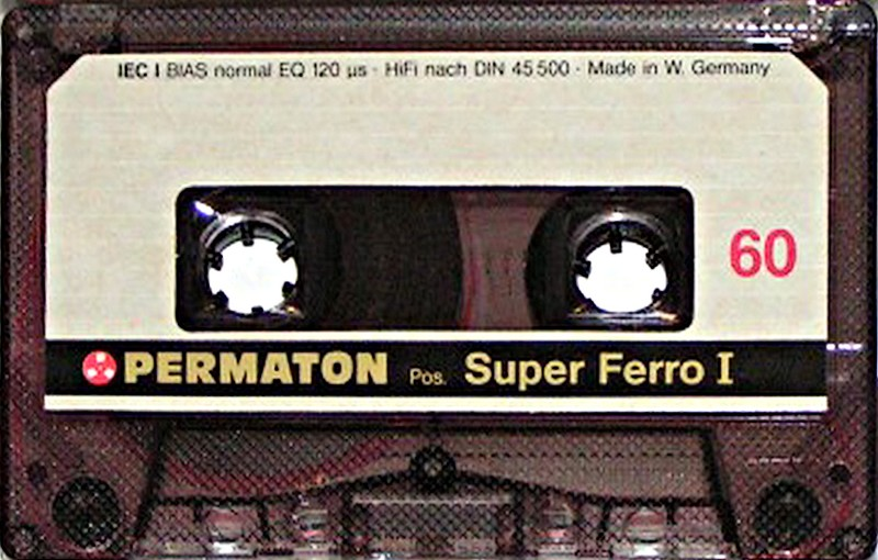 Compact Cassette Permaton Super Ferro I 60 Type I Normal 1980 Germany