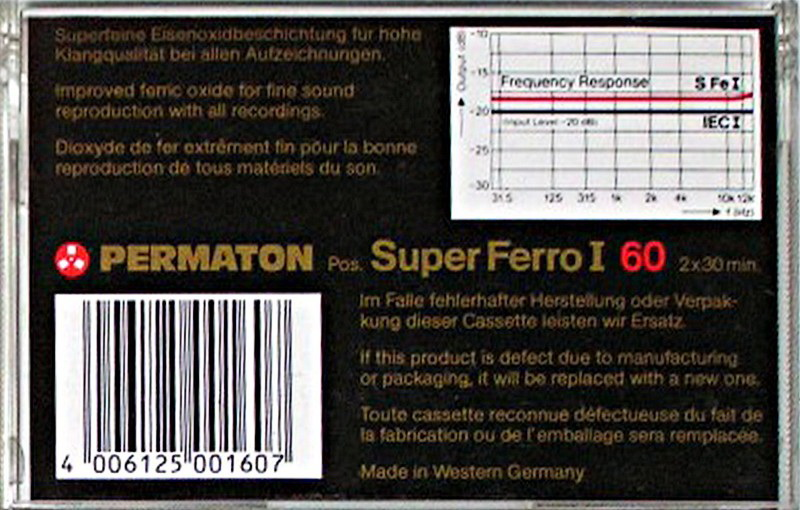 Compact Cassette:  Permaton - Super Ferro I 60