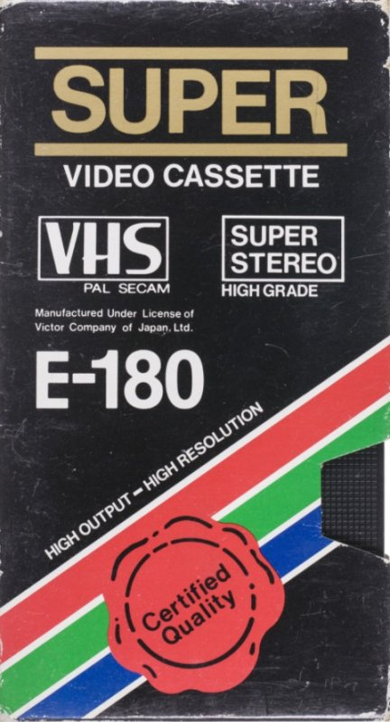 VHS, Video Home System Super 180 Type I Normal Europe