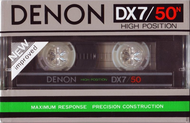 Compact Cassette Denon DX7 50 "DX7/50N" Type II Chrome 1982 Japan