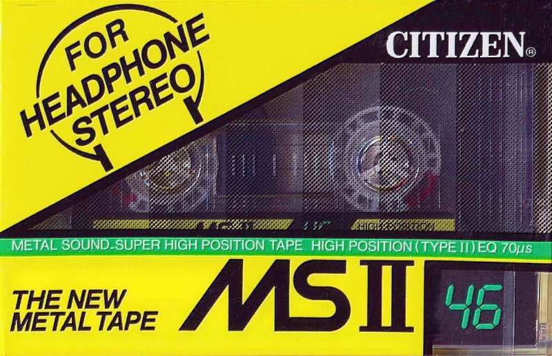 Compact Cassette Citizen MS II 46 Type II Chrome 1983 Japan