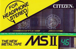 Compact Cassette Citizen MS II 46 Type II Chrome 1983 Japan