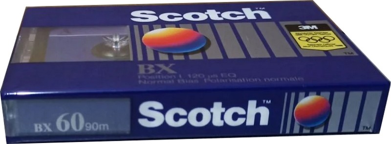 Compact Cassette Scotch BX 60 "34-7016-1840-6" Type I Normal 1988 Worldwide