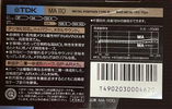 Compact Cassette TDK MA 110 "MA-110G" Type IV Metal 1987 Japan