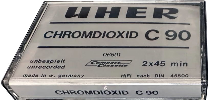 Compact Cassette Uher 90 Type II Chrome 1980 Germany