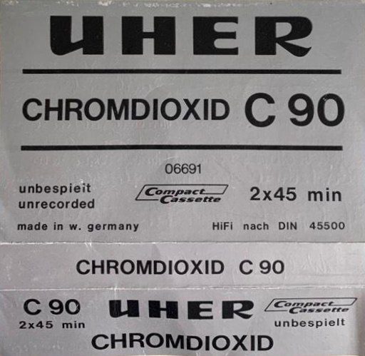 Compact Cassette Uher 90 Type II Chrome 1980 Germany