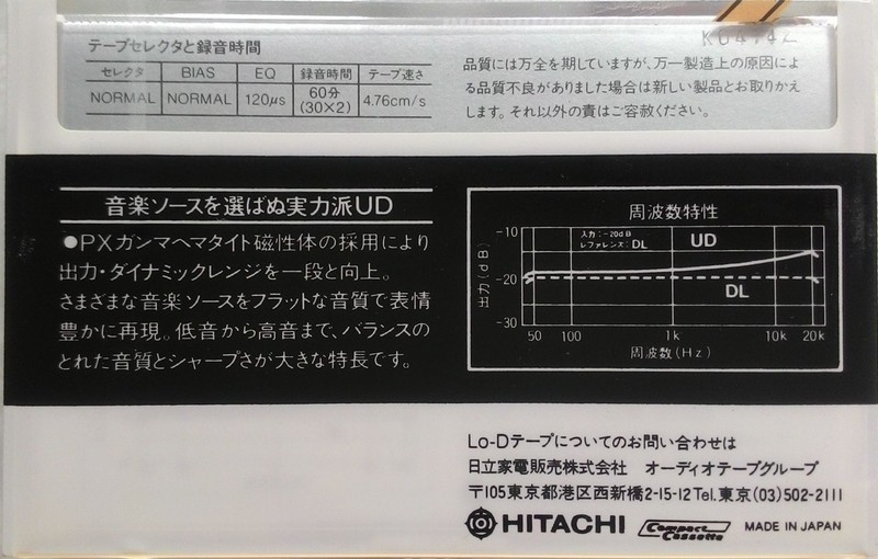 Compact Cassette Lo-D UD 60 Type I Normal 1981 Japan