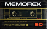 Compact Cassette Memorex High Bias II 60 Type II Chrome 1982 Europe