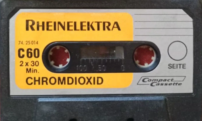 Compact Cassette Rheinelektra 60 Type II Chrome Germany