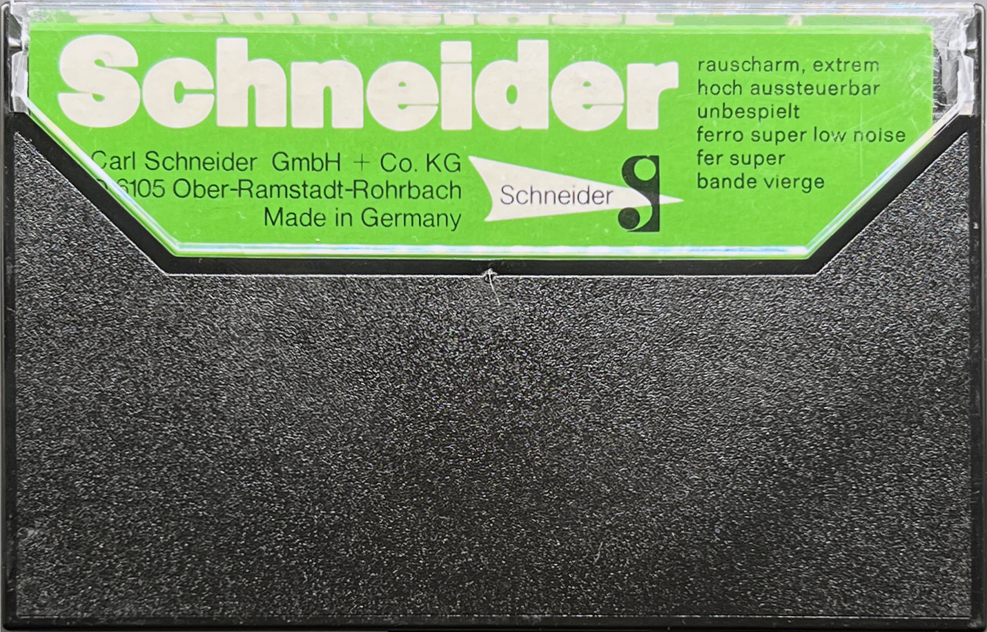 Compact Cassette Schneider 60 Type I Normal 1983 Europe
