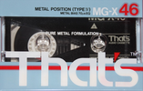 Compact Cassette Thats MG-X 46 Type IV Metal 1987 Europe