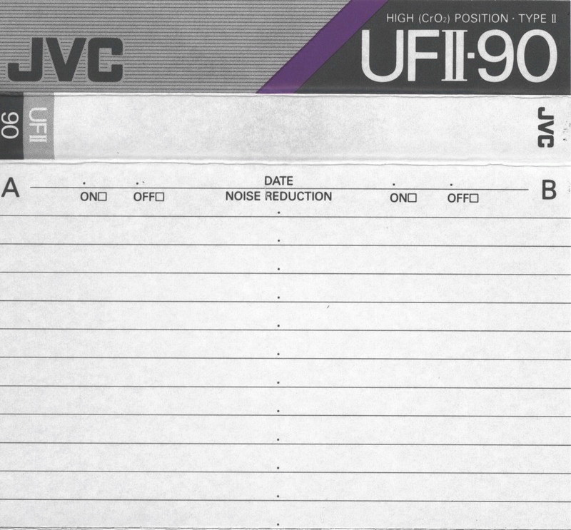 Compact Cassette JVC UFII 90 Type II Chrome 1990 North America