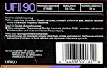 Compact Cassette JVC UFII 90 Type II Chrome 1990 North America