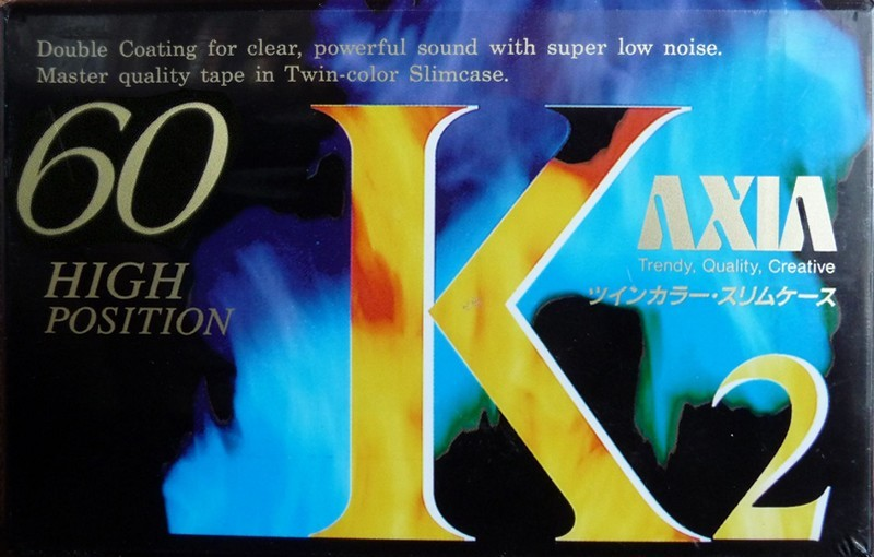 Compact Cassette AXIA K2 60 "K2A 60" Type II Chrome 1993 Japan