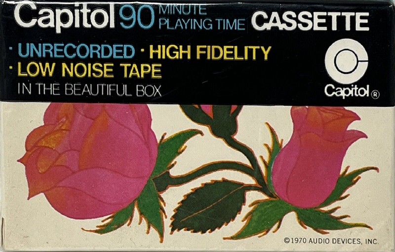 Compact Cassette Capitol Psychedelic Flowers 90 Type I Normal 1970 USA