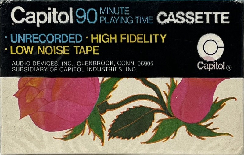 Compact Cassette Capitol Psychedelic Flowers 90 Type I Normal 1970 USA