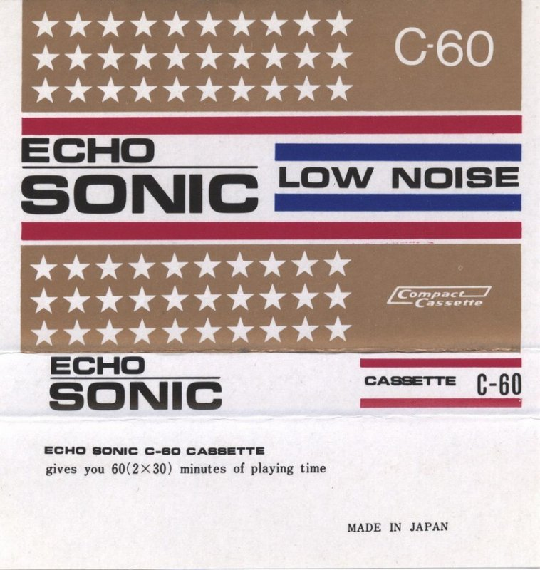 Compact Cassette Echo Sonic 60 Type I Normal Japan