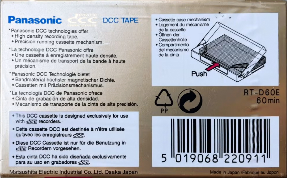 DCC Panasonic 60 "RT-D60E" Type I Normal Europe