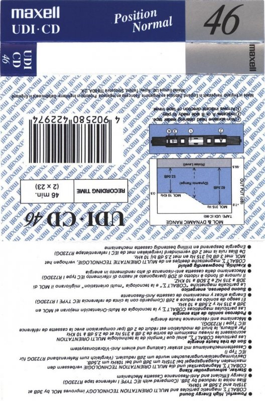 Compact Cassette: Maxell / Hitachi Maxell - UDI-CD 46