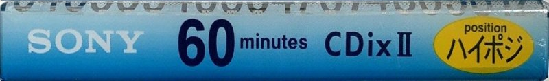 Compact Cassette Sony CDix II 60 "C-60CDX2F" Type II Chrome 1998 Japan
