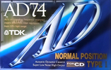 Compact Cassette TDK AD 74 "AD-74A" Type I Normal 1992 Japan
