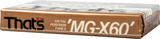 Compact Cassette Thats MG-X 60 Type IV Metal 1990 Europe
